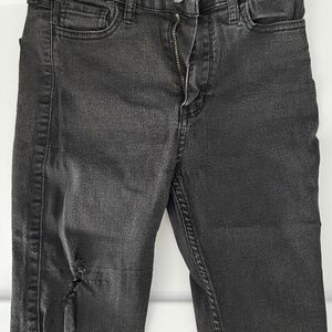 Hollister Juniors Size 1 Distressed Black Jeans Skinny Jeans Ripped Womens 25